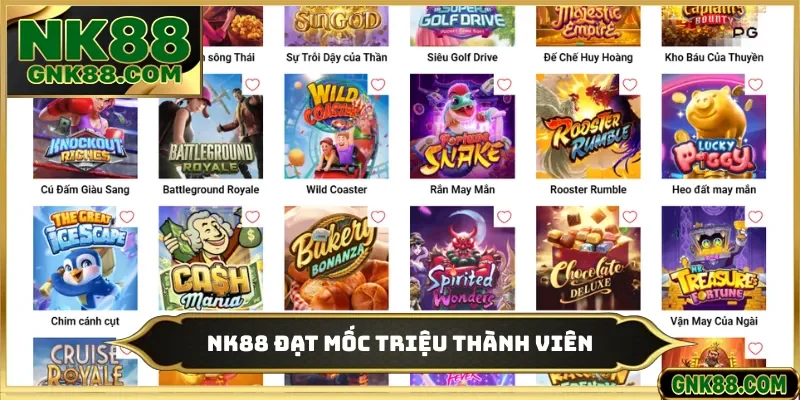 NK88 đạt mốc triệu thành viên
