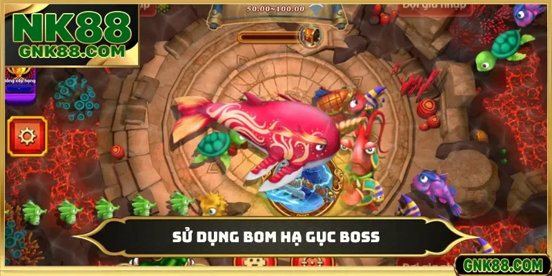 Sử dụng bom hạ gục boss